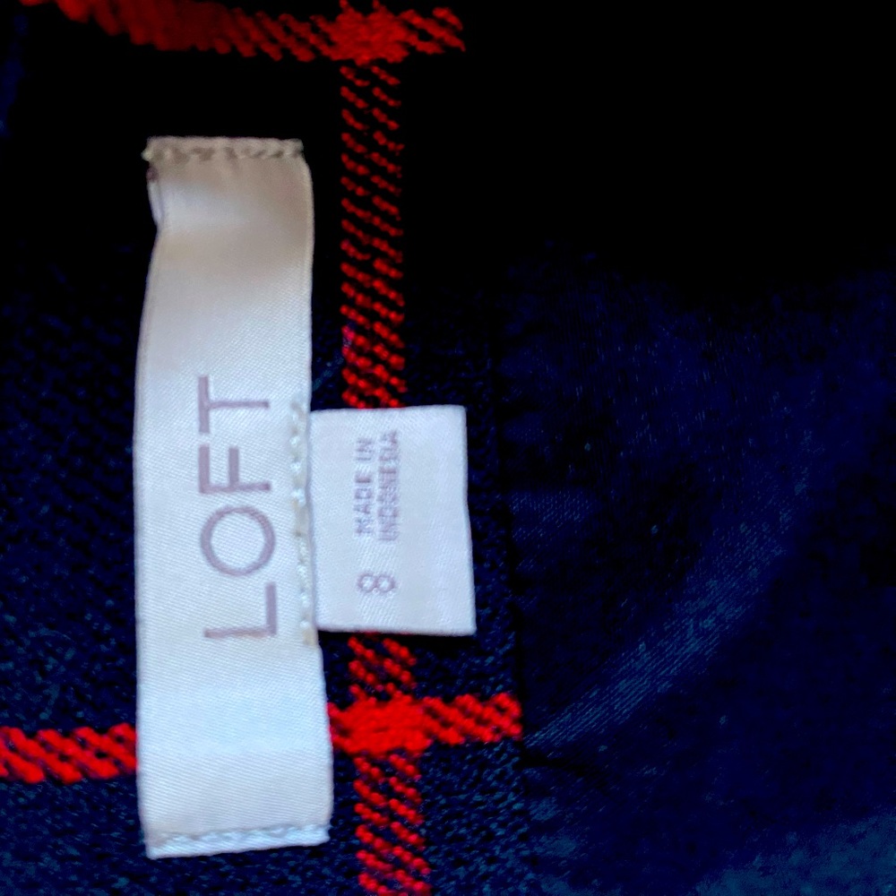 Ann Taylor Loft plaid skirt- like new